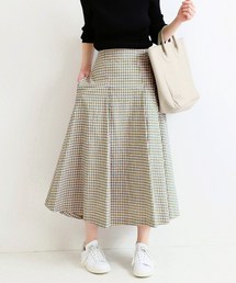 ランダムタックミニチェックスカート◆
