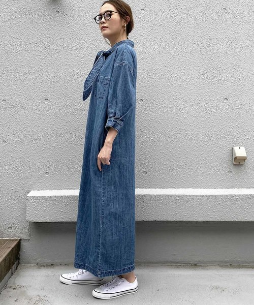 HERENCIA（ヘレンチア）の「前後2wayデニムワンピース（ワンピース