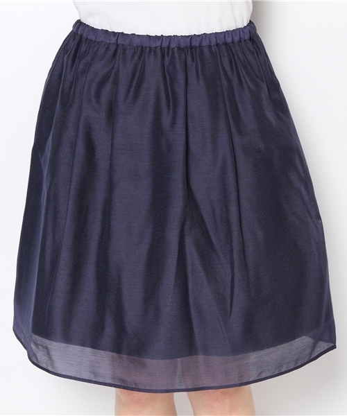 alcali（アルカリ）の「オーガンジー＋タイプライター　リバーシブルスカート（スカート・レディース・ベージュ/ネイビー/イエロー・FREE）」の8枚目の写真