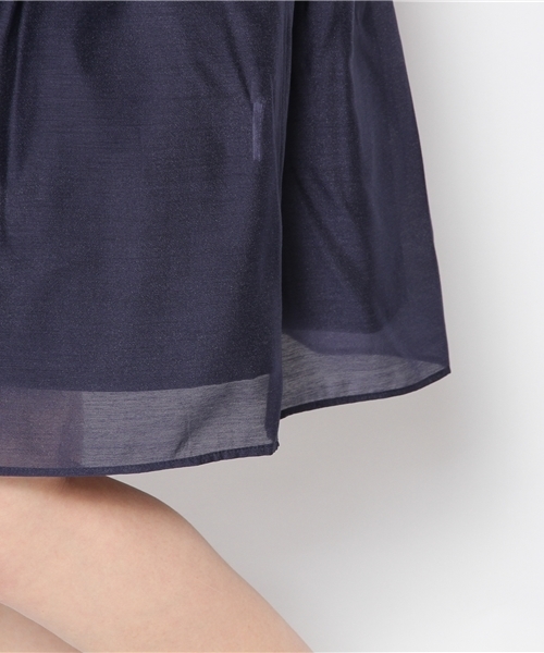 alcali（アルカリ）の「オーガンジー＋タイプライター　リバーシブルスカート（スカート・レディース・ベージュ/ネイビー/イエロー・FREE）」の10枚目の写真