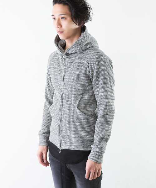 ATTACHMENT(アタッチメント)の「20/1 Co/Peワッフル ZIP UP パーカー(パーカー・メンズ・ブラック系その他/ホワイト系その他・2/1/3)」の18枚目の写真