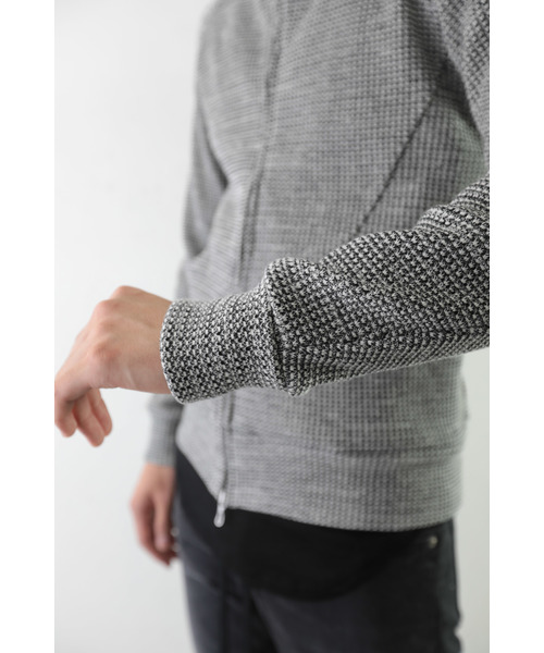 ATTACHMENT(アタッチメント)の「20/1 Co/Peワッフル ZIP UP パーカー(パーカー・メンズ・ブラック系その他/ホワイト系その他・2/1/3)」の13枚目の写真