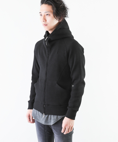 ATTACHMENT(アタッチメント)の「20/1 Co/Peワッフル ZIP UP パーカー(パーカー・メンズ・ブラック系その他/ホワイト系その他・2/1/3)」の22枚目の写真
