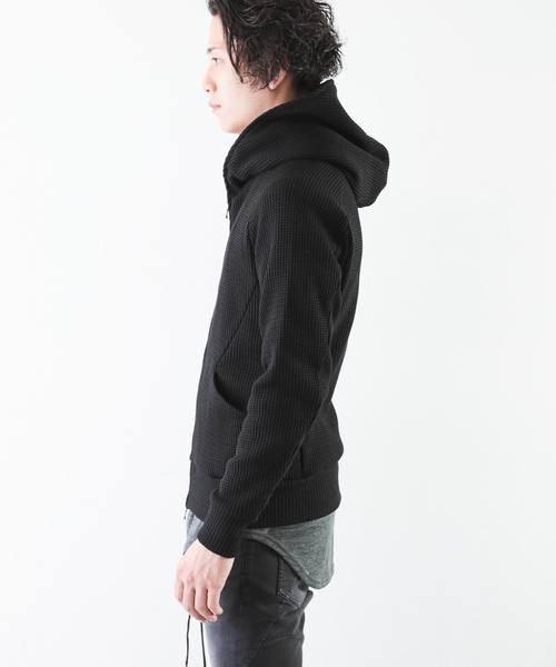 ATTACHMENT(アタッチメント)の「20/1 Co/Peワッフル ZIP UP パーカー(パーカー・メンズ・ブラック系その他/ホワイト系その他・2/1/3)」の21枚目の写真