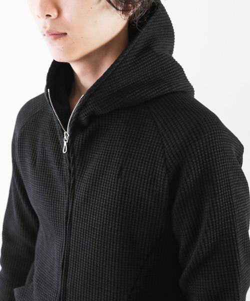 ATTACHMENT(アタッチメント)の「20/1 Co/Peワッフル ZIP UP パーカー(パーカー・メンズ・ブラック系その他/ホワイト系その他・2/1/3)」の19枚目の写真