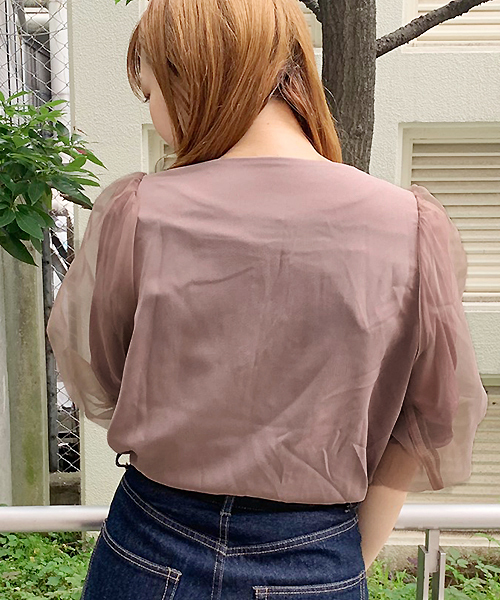 apres jour(アプレジュール)の「袖チュールスクエアネックブラウス【ZOZOTOWN限定アイテム】(シャツ/ブラウス・レディース・ブラック/アイボリー/モカ・フリー)」の11枚目の写真