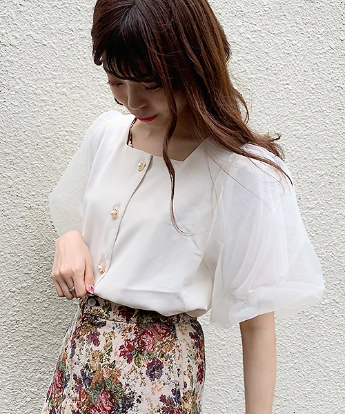 apres jour(アプレジュール)の「袖チュールスクエアネックブラウス【ZOZOTOWN限定アイテム】(シャツ/ブラウス・レディース・ブラック/アイボリー/モカ・フリー)」の15枚目の写真