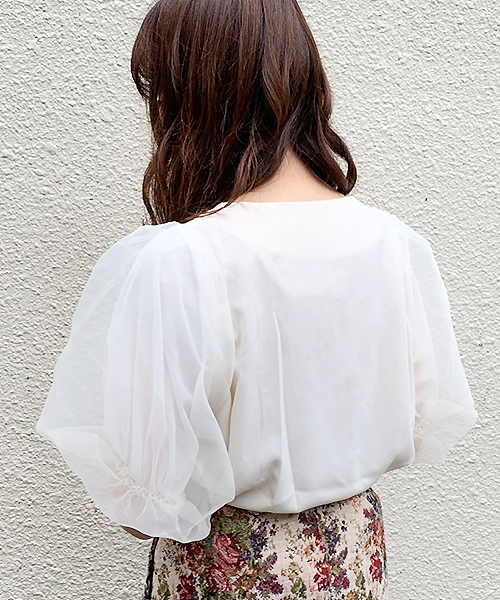 apres jour(アプレジュール)の「袖チュールスクエアネックブラウス【ZOZOTOWN限定アイテム】(シャツ/ブラウス・レディース・ブラック/アイボリー/モカ・フリー)」の16枚目の写真
