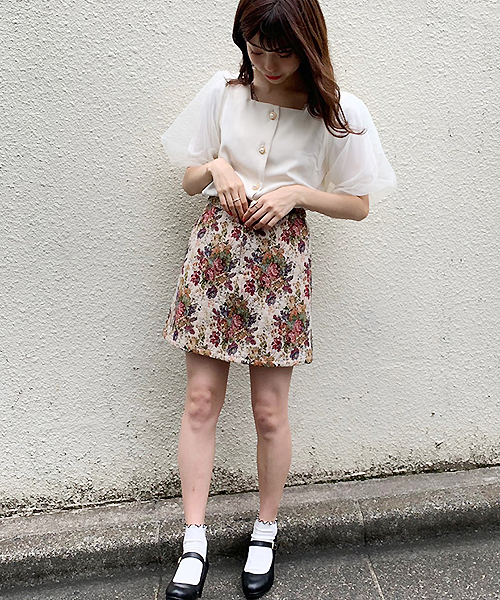 apres jour(アプレジュール)の「袖チュールスクエアネックブラウス【ZOZOTOWN限定アイテム】(シャツ/ブラウス・レディース・ブラック/アイボリー/モカ・フリー)」の17枚目の写真