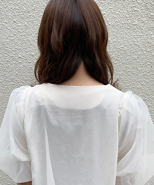 apres jour(アプレジュール)の「袖チュールスクエアネックブラウス【ZOZOTOWN限定アイテム】(シャツ/ブラウス・レディース・ブラック/アイボリー/モカ・フリー)」の21枚目の写真