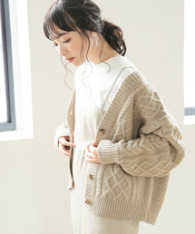 LOWRYS FARM | ３Ｇケーブルカーディガン　840685(カーディガン/ボレロ)
