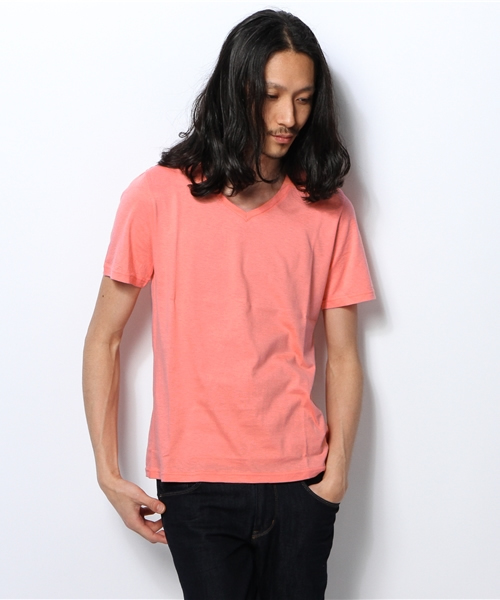 B'2nd(ビーセカンド)の「EL camino (エルカミノ) シルク混Tシャツ (919)(Tシャツ/カットソー・メンズ・オレンジ/ホワイト/ミント/ブルー・MEDIUM/LARGE)」の4枚目の写真