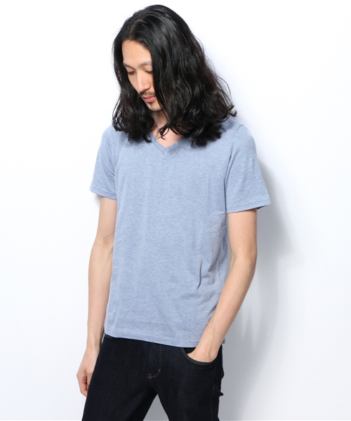 B'2nd(ビーセカンド)の「EL camino (エルカミノ) シルク混Tシャツ (919)(Tシャツ/カットソー・メンズ・オレンジ/ホワイト/ミント/ブルー・MEDIUM/LARGE)」の3枚目の写真