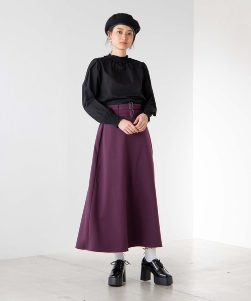 WEGO（ウィゴー）の「WEGO/シャーリングハイネックシアーブラウス（シャツ/ブラウス・レディース・ブラック/ホワイト/パープル/ドット/ブラウン系その他2・FREE）」の20枚目の写真