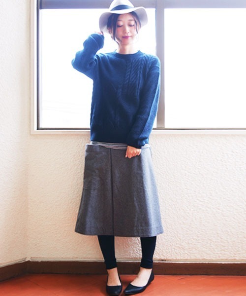 and it_（アンドイット）の「あったか裏起毛レギンス（レギンス/スパッツ・レディース・チャコールグレー/ブラック/カーキ/ボルドー/ダークブラウン/カーキ系・LL～3L/M～Ｌ/LL/M）」の8枚目の写真