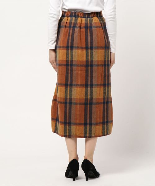 fifth（フィフス）の「サイドスリットチェックタイトスカート（スカート・レディース・オレンジ・MEDIUM）」の11枚目の写真