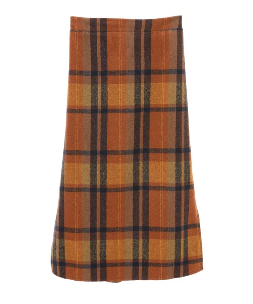 fifth（フィフス）の「サイドスリットチェックタイトスカート（スカート・レディース・オレンジ・MEDIUM）」の6枚目の写真