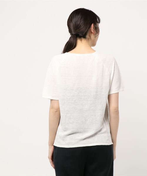 SAISON DE PAPILLON(セゾンドパピヨン)の「【リネン100%】薄手カットソー(Tシャツ/カットソー・レディース・ホワイト/ベージュ/ミント/ブラック・L/M)」の14枚目の写真