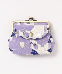 【カヤ】縞椿 親子がま口