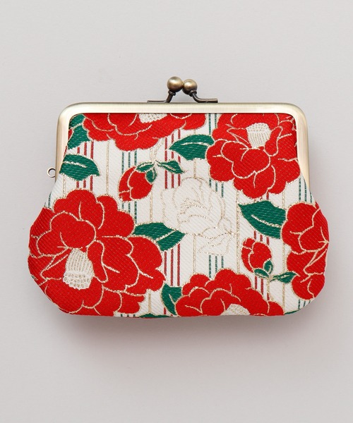 カヤ（カヤ）の「【カヤ】縞椿 親子がま口（コインケース・レディース・ホワイト/ネイビー/キナリ・FREE）」の4枚目の写真