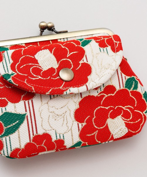 カヤ（カヤ）の「【カヤ】縞椿 親子がま口（コインケース・レディース・ホワイト/ネイビー/キナリ・FREE）」の5枚目の写真