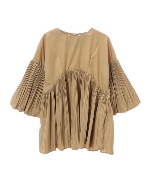 fifth（フィフス）の「プリーツデザインボリュームスリーブブラウス（シャツ/ブラウス・レディース・ホワイト/ベージュ・MEDIUM）」の4枚目の写真