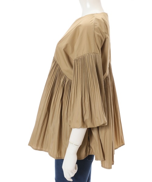 fifth（フィフス）の「プリーツデザインボリュームスリーブブラウス（シャツ/ブラウス・レディース・ホワイト/ベージュ・MEDIUM）」の8枚目の写真