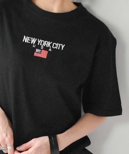 muure（ミュール）の「ロゴ半袖T（Tシャツ/カットソー・レディース・ホワイト/ブラック・FREE）」の4枚目の写真