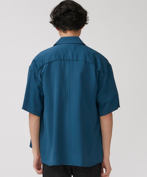 liberum（リベルム）の「【LIBERUM】ジップフレアーシャツ / 2020SS SH08（シャツ/ブラウス・メンズ・サックスブルー/ダークグリーン・1/2）」の6枚目の写真