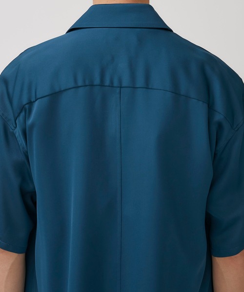 liberum（リベルム）の「【LIBERUM】ジップフレアーシャツ / 2020SS SH08（シャツ/ブラウス・メンズ・サックスブルー/ダークグリーン・1/2）」の7枚目の写真