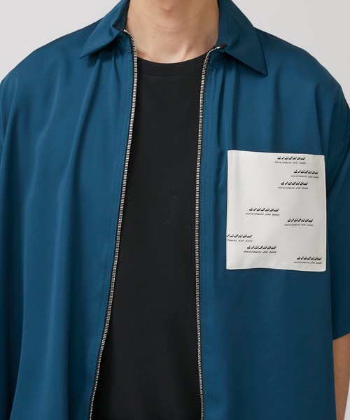 liberum（リベルム）の「【LIBERUM】ジップフレアーシャツ / 2020SS SH08（シャツ/ブラウス・メンズ・サックスブルー/ダークグリーン・1/2）」の8枚目の写真