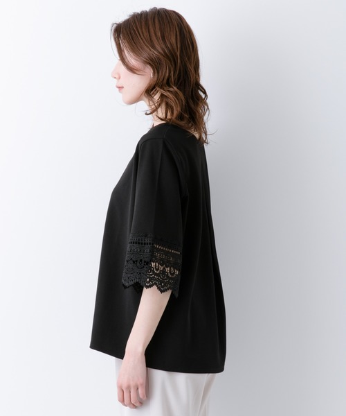 LEPSIM(レプシィム)の「【機能素材アイテム】ソデレース5S20SS 874184(Tシャツ/カットソー・レディース・ホワイト/ブラック/パープル/ライトベージュ・MEDIUM/LARGE)」の11枚目の写真