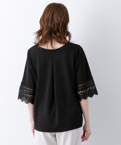 LEPSIM(レプシィム)の「【機能素材アイテム】ソデレース5S20SS 874184(Tシャツ/カットソー・レディース・ホワイト/ブラック/パープル/ライトベージュ・MEDIUM/LARGE)」の12枚目の写真