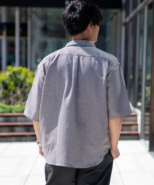 NYLAUS（ナイラス）の「ビッグシルエット チェック柄 半袖シャツ 