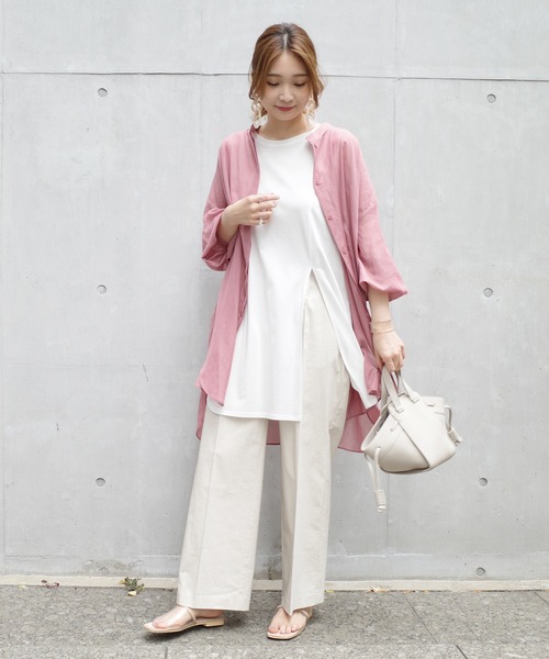 DouDou(ドゥドゥ)の「タックワイドパンツ(その他パンツ・レディース・ホワイト系その他/ブルー・38/36)」の12枚目の写真