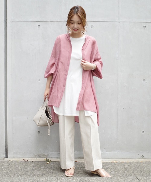 DouDou(ドゥドゥ)の「タックワイドパンツ(その他パンツ・レディース・ホワイト系その他/ブルー・38/36)」の13枚目の写真