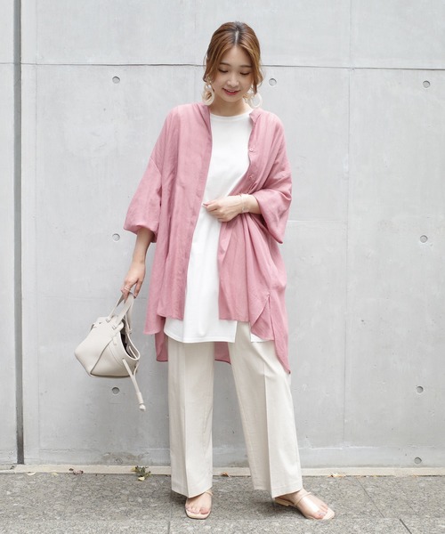 DouDou(ドゥドゥ)の「タックワイドパンツ(その他パンツ・レディース・ホワイト系その他/ブルー・38/36)」の15枚目の写真