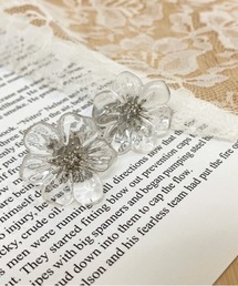 【apres jour×ARIAZ】クリアフラワーイヤリング