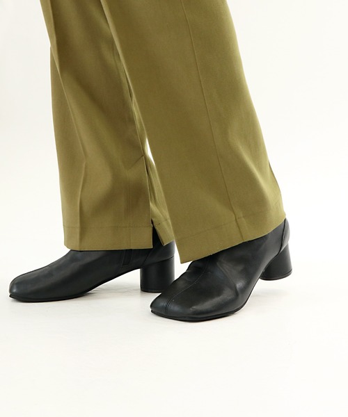 salle de bal(サルデバル)の「∴【 Maisons Laffitte / メゾンラフィット 】 スクエアショートブーツ HDMZL01(ブーツ・レディース・ブラック/ベージュ・38/39/36/37)」の17枚目の写真