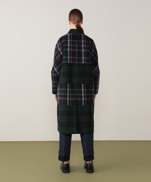 FRAPBOIS（フラボア）の「チェックコート　ロング（その他アウター・レディース・グリーン系その他・2/1）」の3枚目の写真