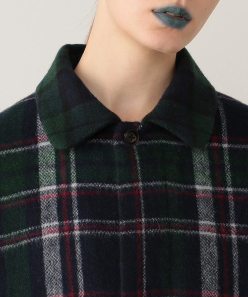 FRAPBOIS（フラボア）の「チェックコート　ロング（その他アウター・レディース・グリーン系その他・2/1）」の4枚目の写真