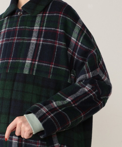 FRAPBOIS（フラボア）の「チェックコート　ロング（その他アウター・レディース・グリーン系その他・2/1）」の5枚目の写真