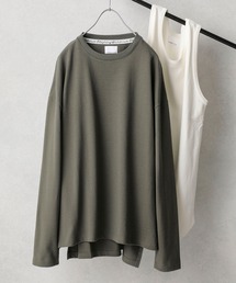 NUMBER (N)INE | 【NUMBER (N)INE】《別注》“2パックセット”ヘビーコットン サイドスリット ルーズロンT / レイヤードロング ラウンドタンクトップ(Tシャツ/カットソー)