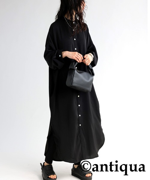 Tarame　ポリエステル　とろみ　総柄　シャツワンピース Tarame ポリエステル とろみ 総柄 シャツワンピース 楽天市場