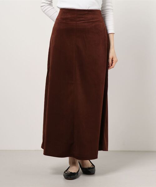 ＪＵＧＬＡＮＳ（ユグランス）の「☆ ベロアコールタイトフレアスカート（スカート・レディース・チャコールグレー/ベージュ/ブラウン・FREE）」の3枚目の写真