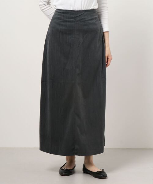 ＪＵＧＬＡＮＳ（ユグランス）の「☆ ベロアコールタイトフレアスカート（スカート・レディース・チャコールグレー/ベージュ/ブラウン・FREE）」の2枚目の写真