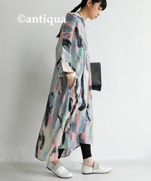 antiqua(アンティカ)の「アート柄シャツワンピース(ワンピース・レディース・その他・FREE)」の19枚目の写真