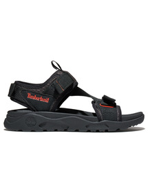 メンズ リップコード ダブル ストラップ サンダル - ブラック