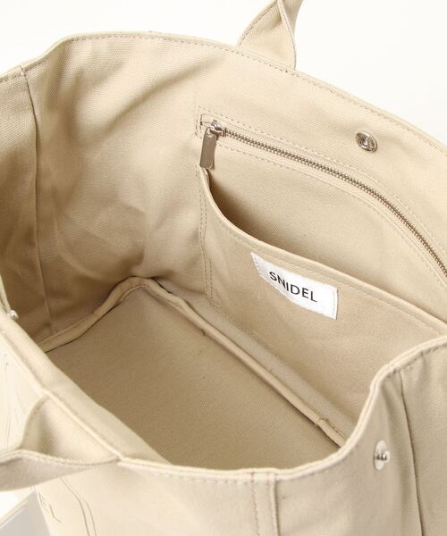 SNIDEL(スナイデル)の「キャンパスエコバッグ(トートバッグ・レディース・ダークグレー/アイボリー/ミント・FREE)」の7枚目の写真