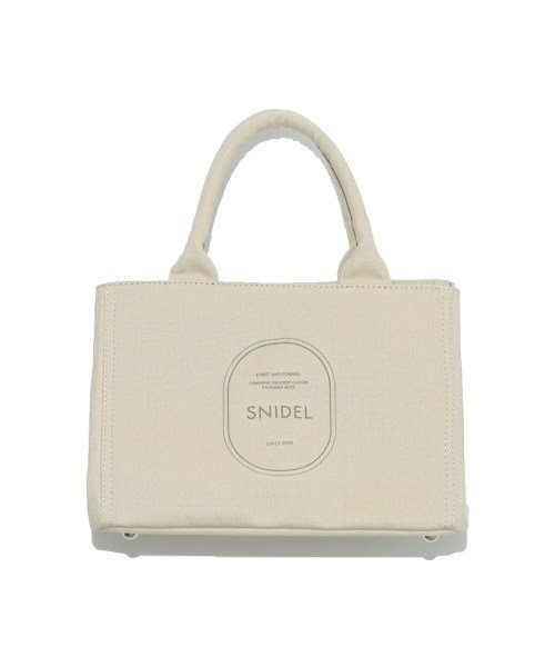 SNIDEL(スナイデル)の「キャンパスエコバッグ(トートバッグ・レディース・ダークグレー/アイボリー/ミント・FREE)」の3枚目の写真